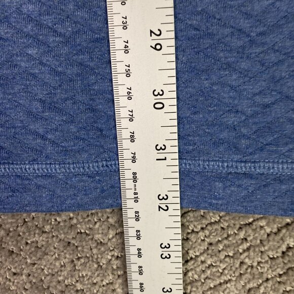 Rhone Weekenders Pullover Men's XL Ocean Blue Heather Snap Sweater Textured - Picture 11 of 11